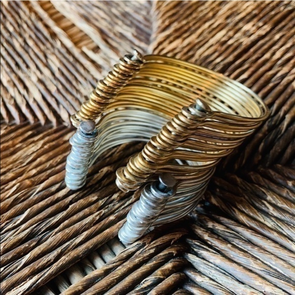 Utilitarian Silver Multi-Band Cuff - image 3